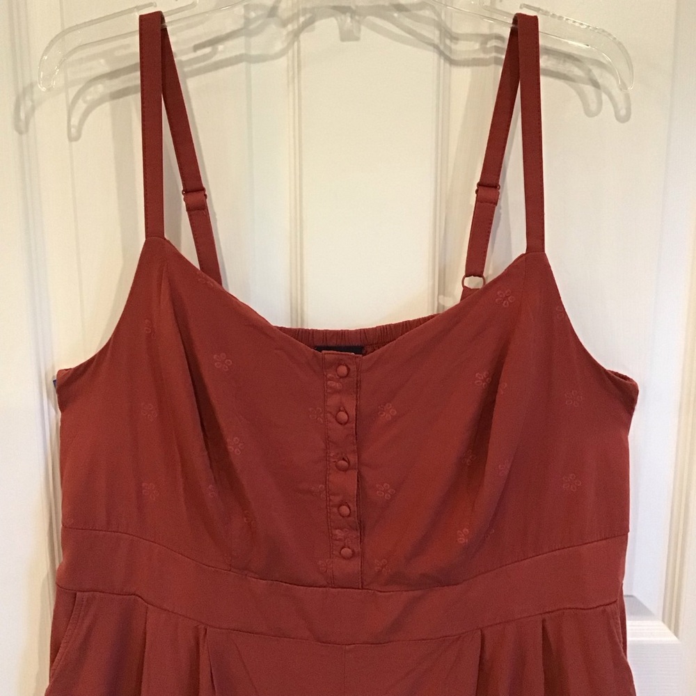 Torrid Rust Button-Up Romper Size 2 - Picture 2 of 9